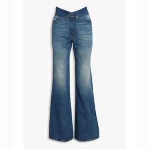 SER.O.YA Women's Blue Valerie High-rise Wide-leg Jeans NWT